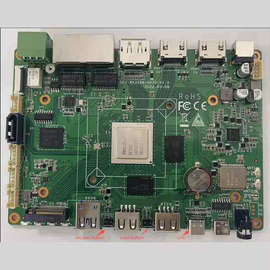 8K/4K USB 4/16GB RAM 16/128GB ROM Android 12 Poe HDMI Rockchip Rk3588 Industrie Tablet Touch Screen Panel Mini PC/Arm PC/Embedded PC SBC Single Board Computer