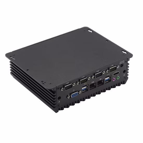 Phoenix Terminal 2xlan 2xusb2.0 4xusb3.0 dB9 RS232 RS485 Aluminiumlegierung Industrieller lüfterloser Mini-PC eingebettet